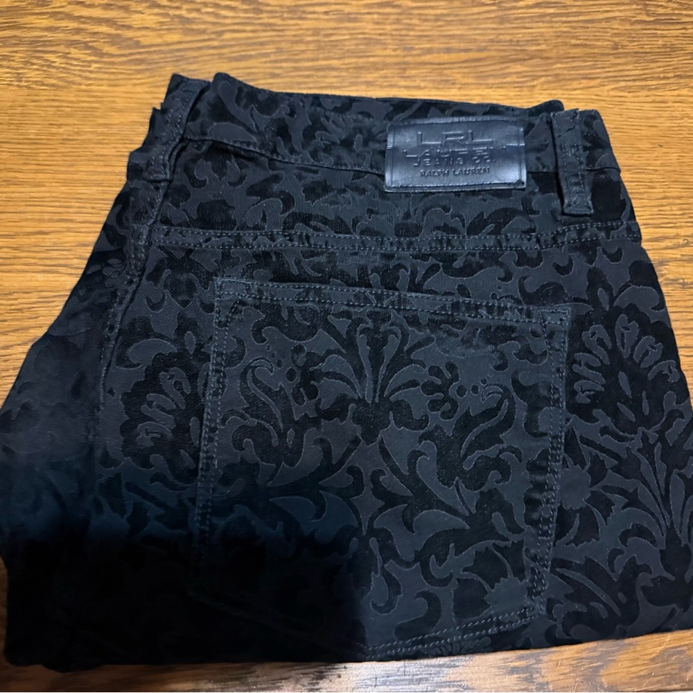 Lauren Black Patterned Jeans